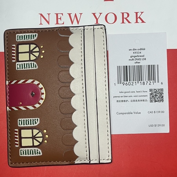 ♠️kate spade Small Gingerbread House Card Holder - Picture 8 of 10